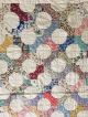 Fantastic Feed Sack Vintage 30s Baby Crib Quilt Hexagon Antique Patchwork 54x41 Completed Quilts photo 1