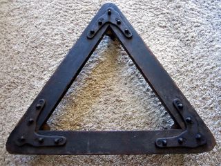 Primitive Triangle Wood Cast Iron Casters Industrial Stove? Cart Furniture Dolly photo