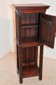 French Gothic Cabinet,  Pedestal For Statue Or Display Antique Oak W/ Carved Door Other Antique Furniture photo 4