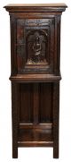 French Gothic Cabinet,  Pedestal For Statue Or Display Antique Oak W/ Carved Door Other Antique Furniture photo 8