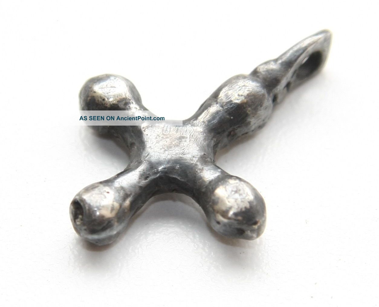 Ancient Viking Ornament Solid Silver Cross Pendant (jun) Reproductions photo