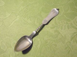 American Coin Silver 5 3/4” “twisted Engraved” Spoon Seib & Ankeny (1868) photo