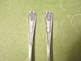 (2) Coin Silver Hand - Wrought Native American Stamped Spoons photo