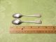 (2) Coin Silver Hand - Wrought Native American Stamped Spoons Coin Silver (.900) photo 2