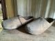 19th C Old Antique Men ' S Wooden Treen Shoes Early Metal & Leather Repairs Aafa Primitives photo 5