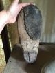 19th C Old Antique Men ' S Wooden Treen Shoes Early Metal & Leather Repairs Aafa Primitives photo 6