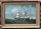 70s Jean Michel Laurent 20 - Gun Sloop Of War Ship Maritime Oil Painting Other Maritime Antiques photo 1