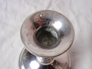 Vintage Quaker Sterling Silver Candlestick Candle Holder Gadroon Edge Trumpet photo