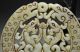 Perfect Chinese Old Jade Skillfully Carving Hollow Out Dragon Pendant Cd8 Necklaces & Pendants photo 1