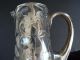 Antique Glass Pitcher With Sterling Silver Overlay Pitchers photo 7