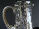 Antique Glass Pitcher With Sterling Silver Overlay Pitchers photo 8