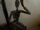 Vintage Bronze & Copper Rough Textured Musician Drummer Hand Made Sculpture Sculptures & Statues photo 1