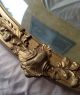 Antique French Rococo Carved Wood Mirror Oval Gold Gilt Gesso Frame Concave Glas Mirrors photo 6