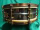 Old Ludwig Deluxe Black Beauty Snare Drum 5 X14 C.  1926 - 29 12 Petal Engraving Percussion photo 1
