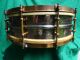 Old Ludwig Deluxe Black Beauty Snare Drum 5 X14 C.  1926 - 29 12 Petal Engraving Percussion photo 2