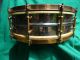Old Ludwig Deluxe Black Beauty Snare Drum 5 X14 C.  1926 - 29 12 Petal Engraving Percussion photo 6