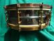 Old Ludwig Deluxe Black Beauty Snare Drum 5 X14 C.  1926 - 29 12 Petal Engraving Percussion photo 7