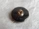 Antique Vintage Black Glass Picture Button Silver Luster Buckle 129 - B Buttons photo 1