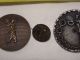 Estate Found Antique,  3 Pictorial Button Woman W/ Fans From Collector Buttons photo 1