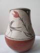Antique 1930s Polychrome Native American Indian Zia Pueblo Pottery Vase Wit Bird Native American photo 4