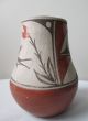 Antique 1930s Polychrome Native American Indian Zia Pueblo Pottery Vase Wit Bird Native American photo 5
