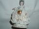 Antique Muller Volkstedt Irish Dresden Porcelain Lace Bride And Groom Figurines photo 1