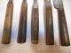4 Antique Wooden Handled 4 - Prong Forks 1 Knife Civil War Americana Utensils Primitives photo 3