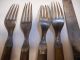 4 Antique Wooden Handled 4 - Prong Forks 1 Knife Civil War Americana Utensils Primitives photo 7