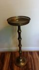 Unique Rare Solid Brass Gallery Tray Accent Table Or Plant Stand Vintage Decor Post-1950 photo 1