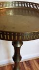 Unique Rare Solid Brass Gallery Tray Accent Table Or Plant Stand Vintage Decor Post-1950 photo 3
