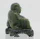 Chinese Export Carved Green Jade Buddha Happy Hotei Mini Miniature Sculpture Liv Figurines & Statues photo 2