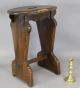 A Rare 16th C English Boarded Joint Stool Great Old Color Primitives photo 2