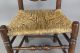 A Very Rare 17th C Ct Pilgrim Period Bannister Back Chair Great Carved Crest Primitives photo 7