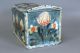 Great 19th C Pa German Folk Art Blue Painted Box Best Tulip Painted Decoration Primitives photo 3