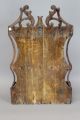Great 18th C Pa German Scrolled And Carved Crest Wood Spoon Rack In Old Surface Primitives photo 8