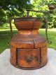 Antique Wood & Hand Forged Iron Early Primitive Coffee Grinder Aafa Primitives photo 1