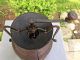 Antique Wood & Hand Forged Iron Early Primitive Coffee Grinder Aafa Primitives photo 3