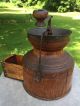 Antique Wood & Hand Forged Iron Early Primitive Coffee Grinder Aafa Primitives photo 6