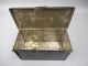 Rare Black & Gold Antique Tin Haywood & Hurlbut ' S Folding Lunch Box Pat ' D 1866 Other Antique Home & Hearth photo 1