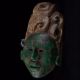 Stunning Pre Columbian Mayan Mosaic Stone King Face Maskette Antique Statue The Americas photo 2