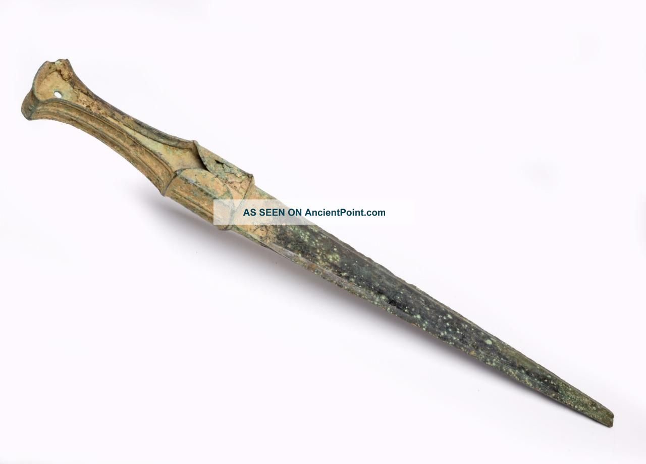 Iron - Age Weaponry Bronze Short - Sword C 1000 Bc Luristan Pre Greek. Near Eastern photo