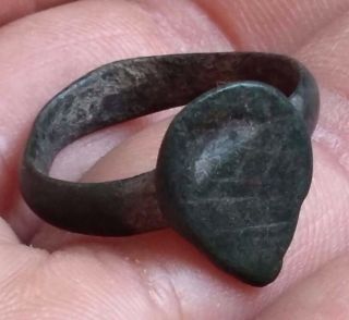 Ancient - Roman Bronze Ring 4.  7g.  1.  9mm - Rare photo