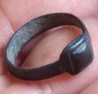 Ancient - Roman Bronze Ring 2.  7g.  1.  8mm - Rare photo