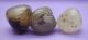 Group Of 3 Antique Polished Translucent Stone Beads Near Eastern photo 1