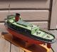Antique Vintage Toy Bassett Lowke Model Wooden Toy Motored Boat Tugboat & Barge Model Ships photo 6