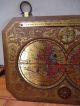 Vintage / Mid Century 1964 Masketeers Brass & Wood Map Of The World In 1628 Other Maritime Antiques photo 2