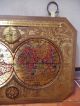 Vintage / Mid Century 1964 Masketeers Brass & Wood Map Of The World In 1628 Other Maritime Antiques photo 3