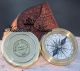 Vintage Robert Frost 1885 Poem Engraved London Compass Marine With Lather Case Compasses photo 2