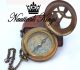 Sundial Compass Antique Brass Folding Push Button Compass Nautical Maritime Compasses photo 2