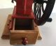 Vintage Spanish Cast Iron 1930s Red Elma Coffee Grinder Black Single Wheel Other Mercantile Antiques photo 4